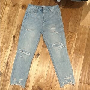 Flying Monkey Blue Boyfriend Jeans Distressed High-Rise